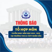 TỔ HỢP MÔN TUYỂN SINH NĂM HỌC 2024 - 2025 TẠI TRƯỜNG THCS - THPT NHÂN VĂN